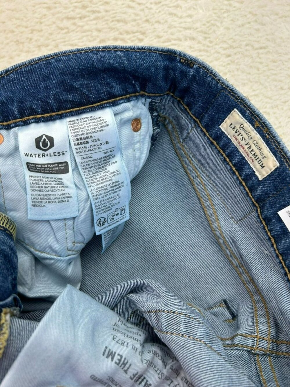 Levis 510 Mens Skinny Jeans Medium Blue W30 L32 Stretch Cotton Levi's NWT - Picture 5 of 6